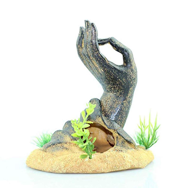 OMEM Fish Tank Decorations Buddha Hand Statue Aquarium Ornaments (Hand) - Image 3